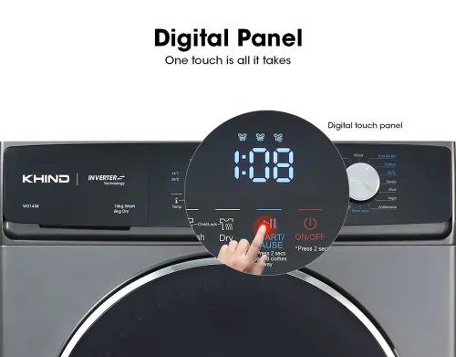 Khind 2 in 1 Washer Dryer-Digital Panel